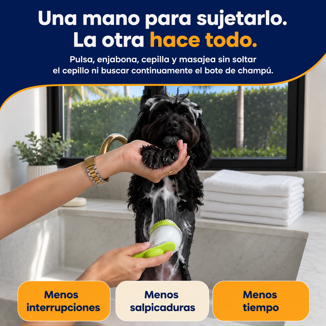 Cepillo Spa 3 en 1 para Perros